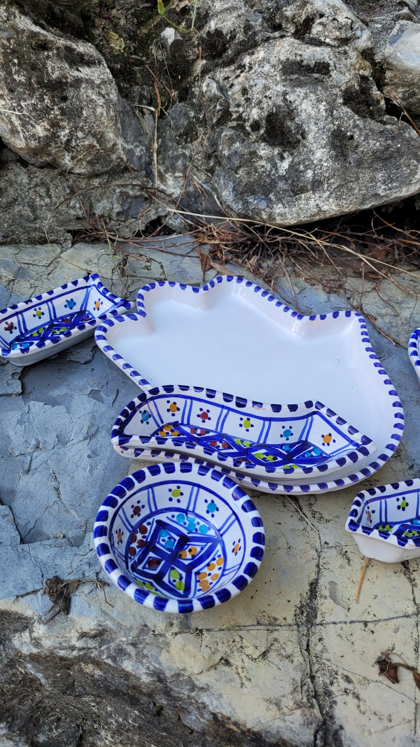 Hand Painted Ceramic Serving Bowl