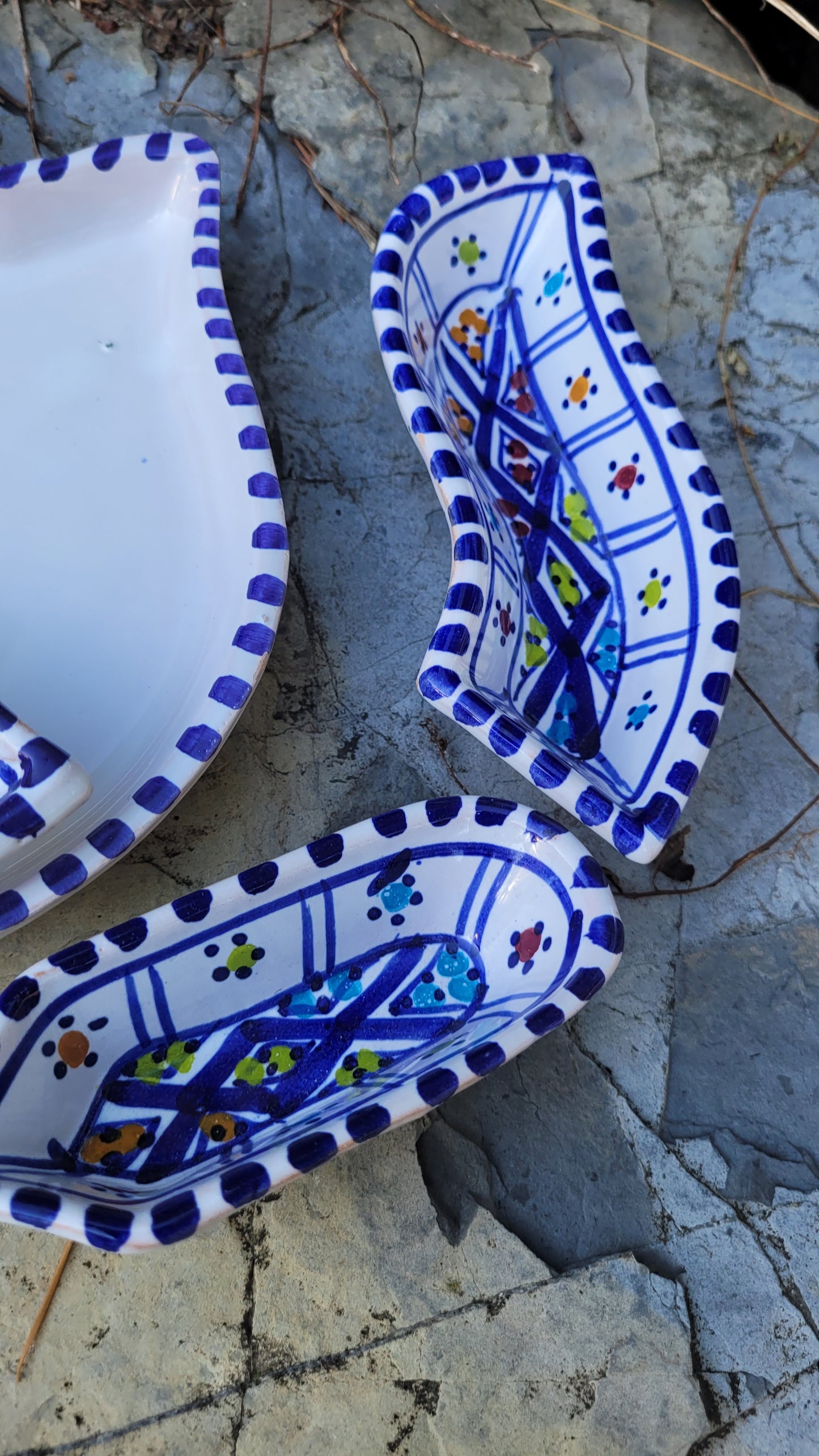 Hand Painted Ceramic Serving Bowl