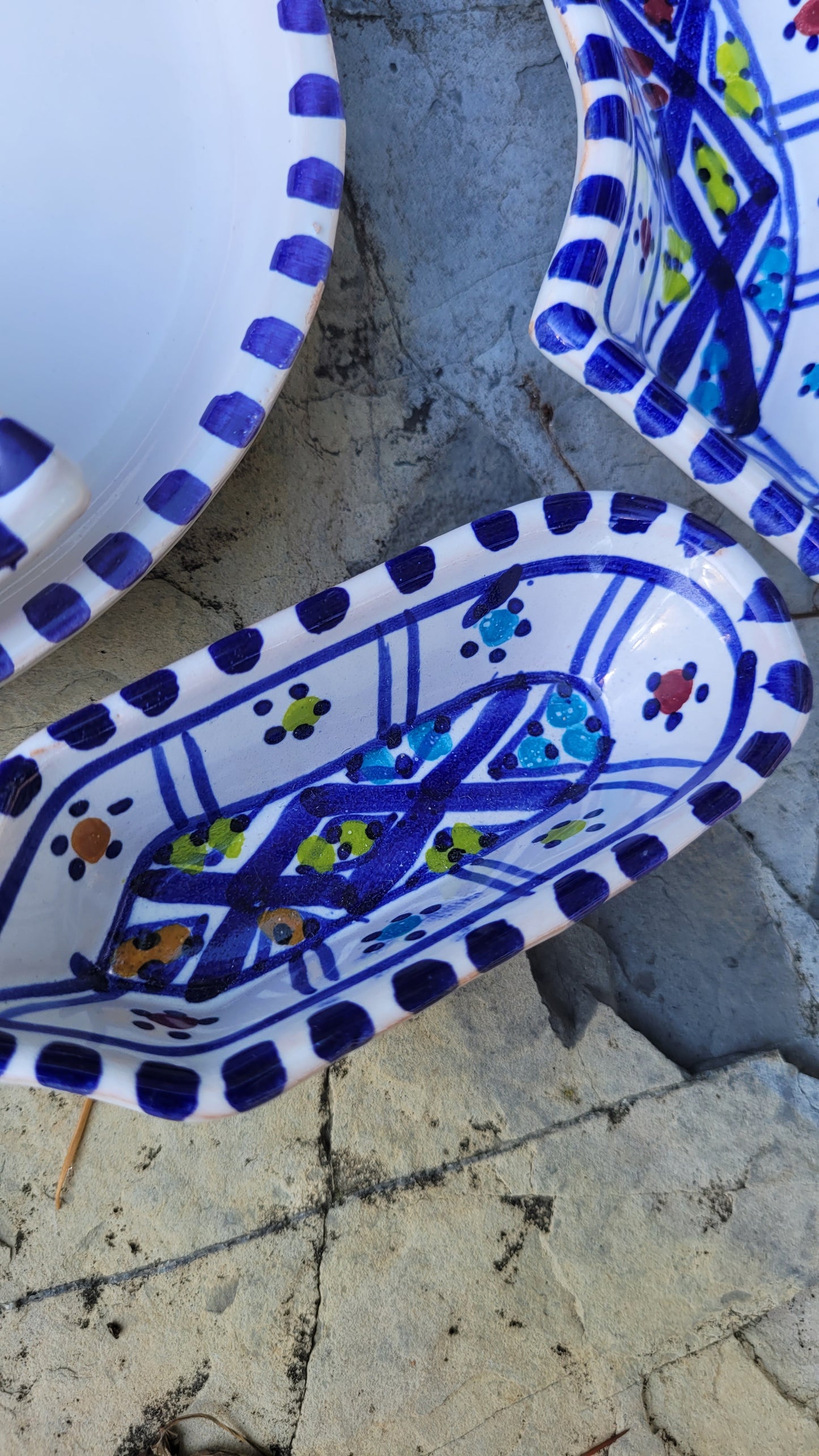 Hand Painted Ceramic Serving Bowl