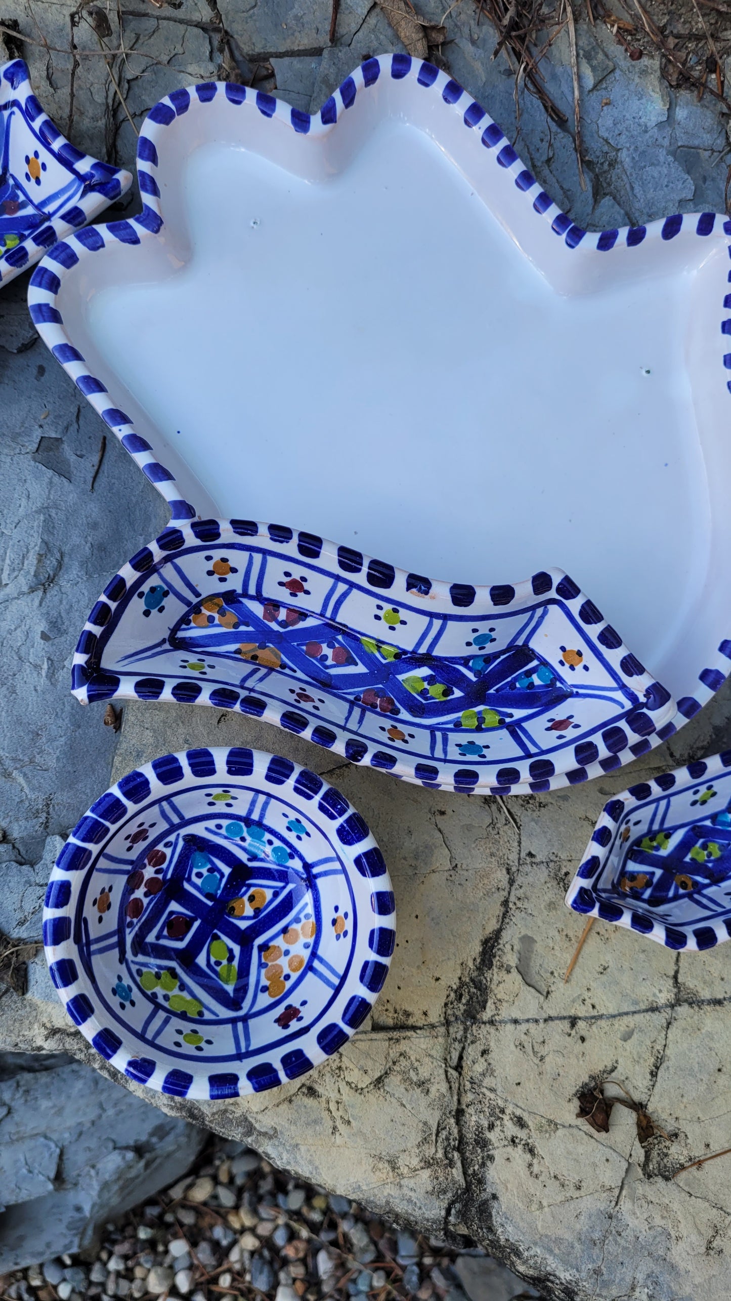 Hand Painted Ceramic Serving Bowl