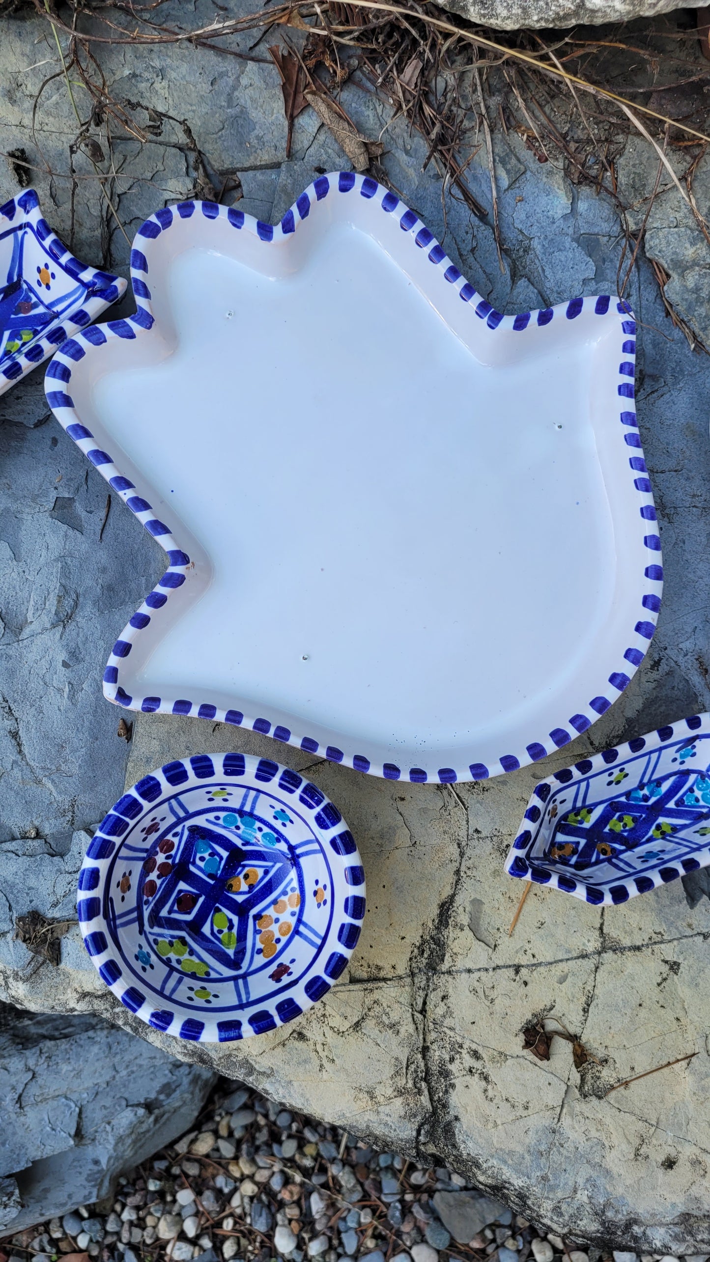 Hand Painted Ceramic Serving Bowl