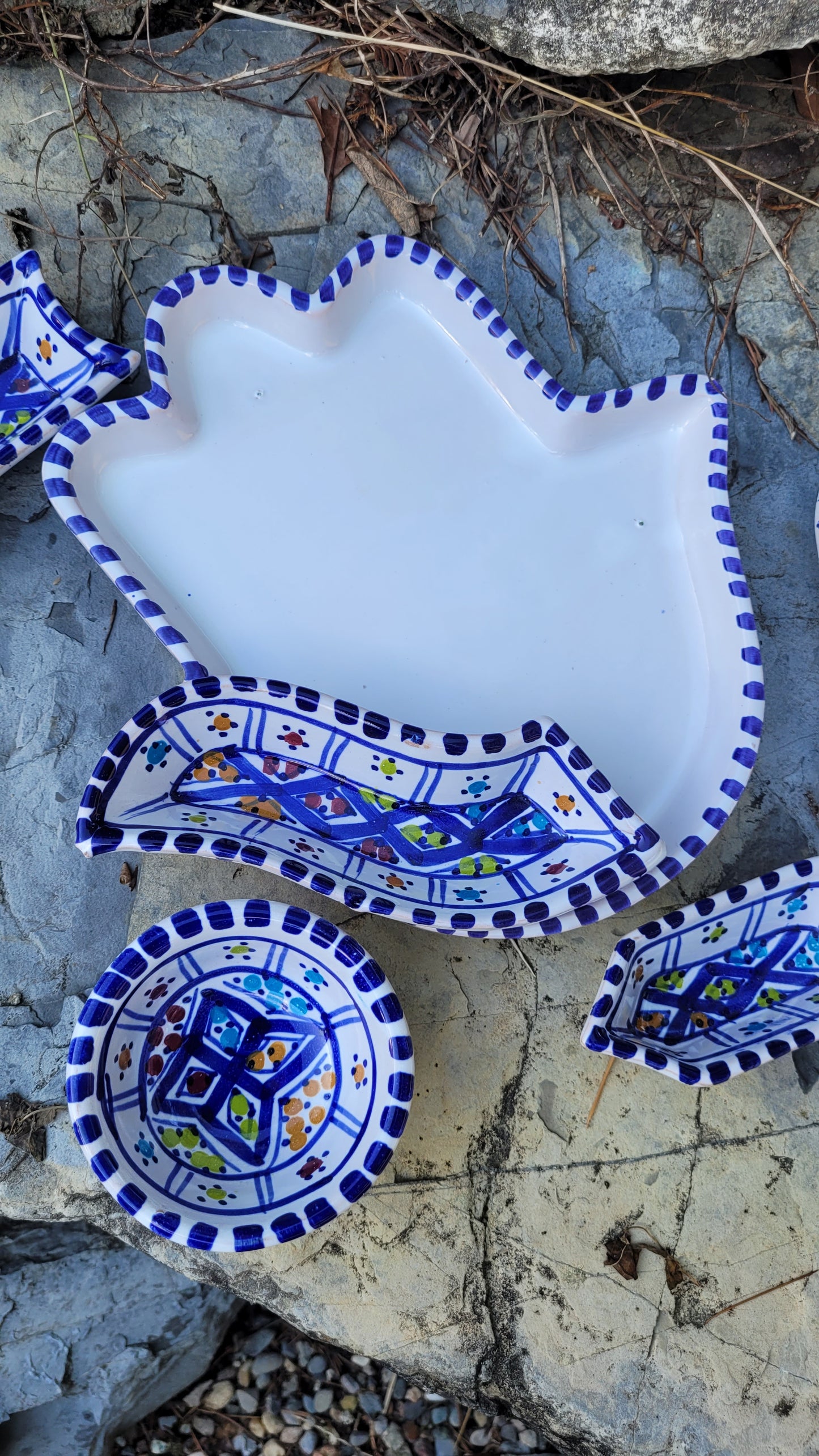 Hand Painted Ceramic Serving Bowl
