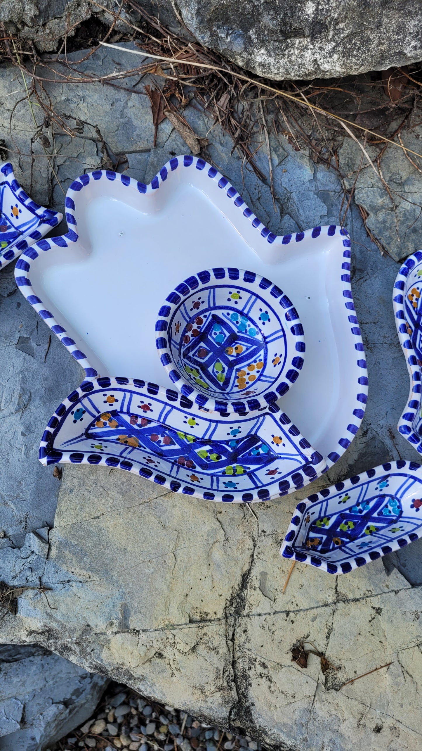 Hand Painted Ceramic Serving Bowl