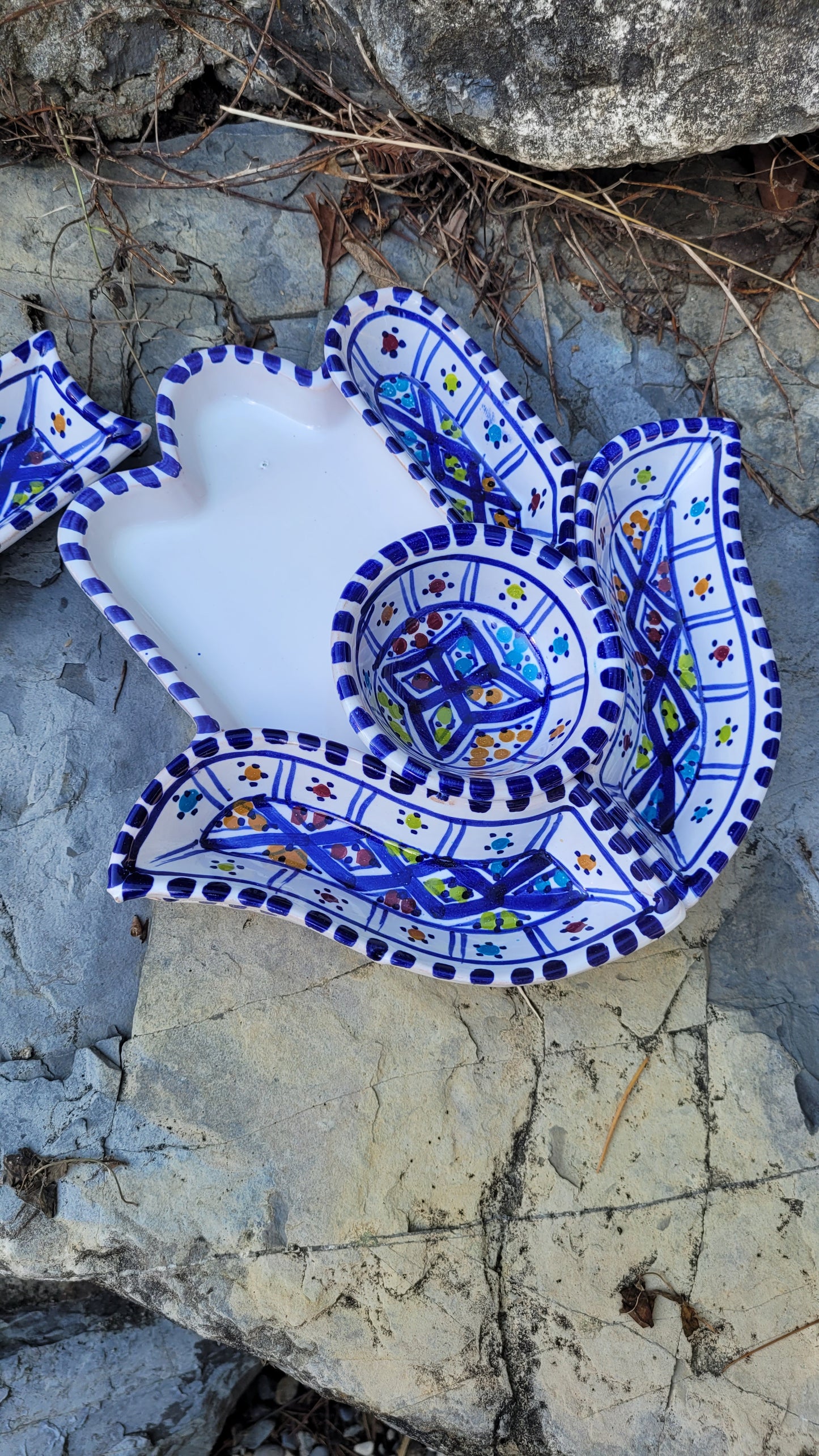 Hand Painted Ceramic Serving Bowl